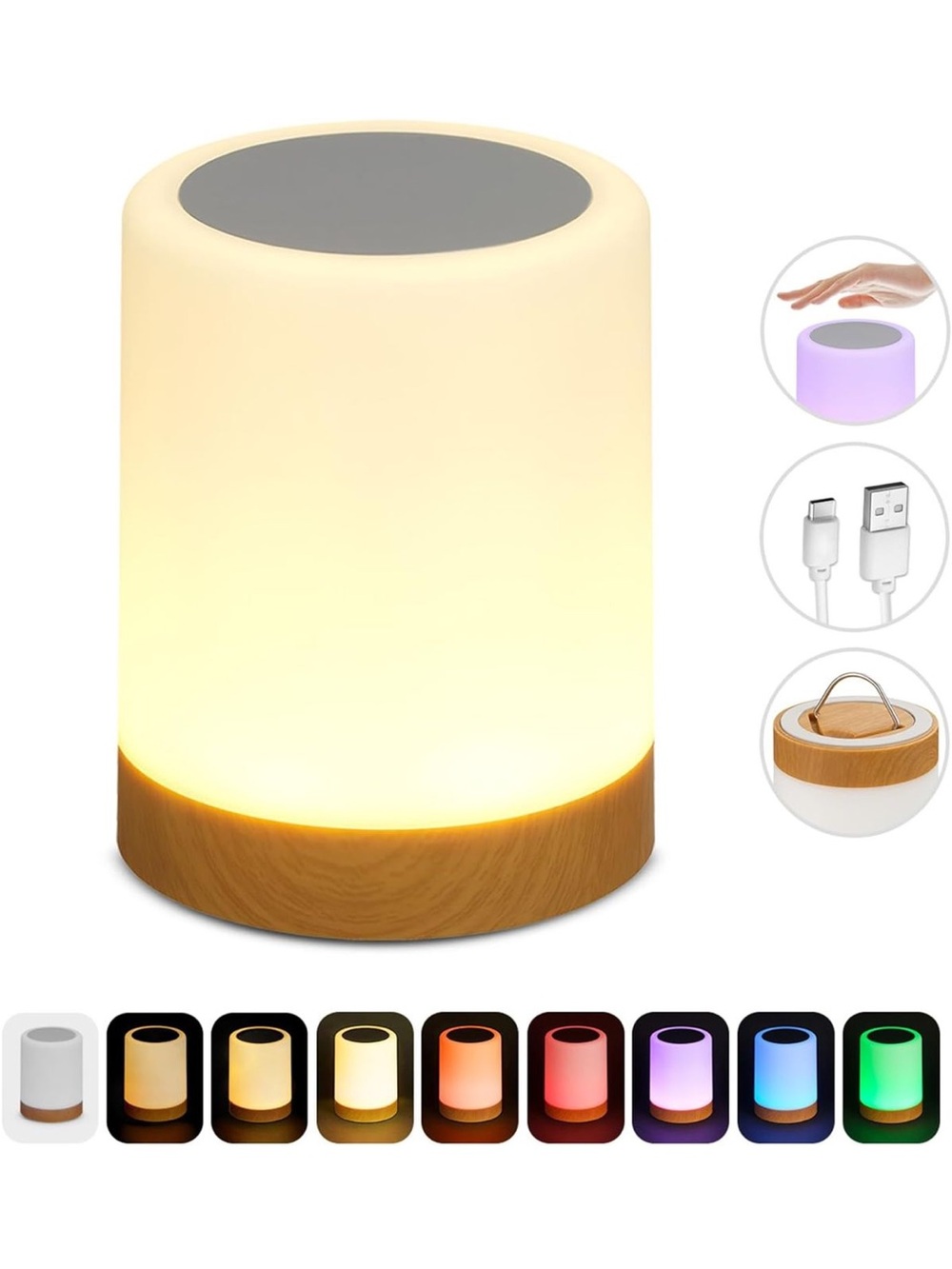 Globe Electric Rechargeable Multicolor Touch LED Portable Lamp NIB